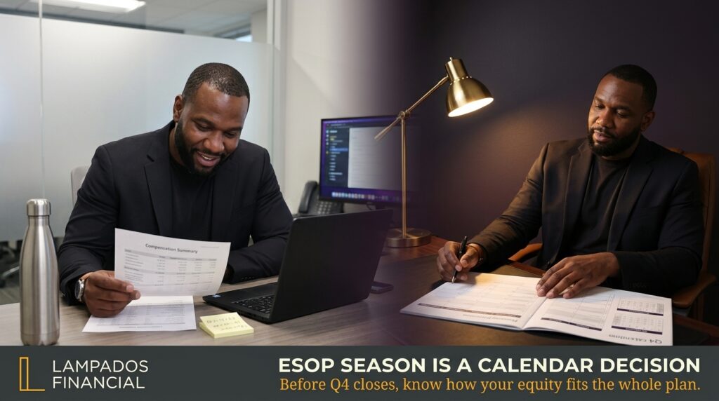 ESOPs in Q4: The calendar is the benefit. Decide before year‑end locks you in.